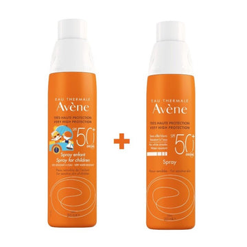 AVÈNE Protector Solar Spray Niños SPF50+ (200ml) + Spray Adultos SPF50+ (200ml)