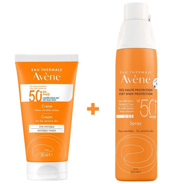 AVÈNE Crema Solar SPF 50+ (50ml) + Protector Solar en Spray SPF50+ (200ml)