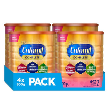 Enfamil 2 Pack 4x800gr Premium Complete Leche Infantil de Continuación