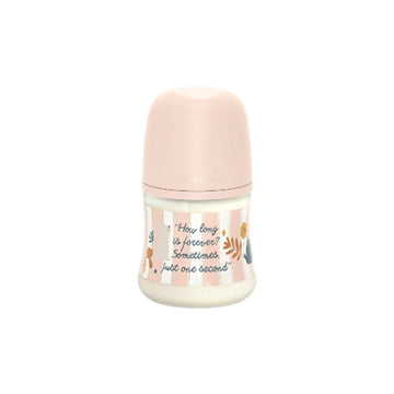 SUAVINEX Biberón Premium Wonderland +0m Silicona SX Pro Fisiológica 150ml Conejo Rosa Rayas