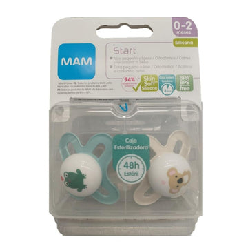 MAM Chupete Start Silicona 0-2M 2 Unidades