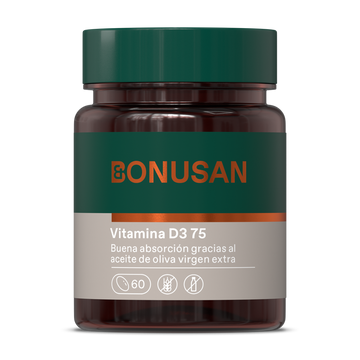 Bonusan Vitamina D3 75 Mcg / 3000 Ui 60 Cápsulas De Gel