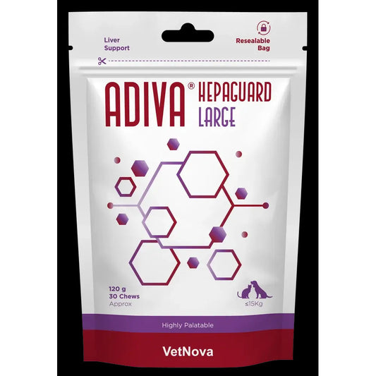 Vetnova Adiva Hepaguard Large Suplemento Nutritivo para Perros 30 Chews