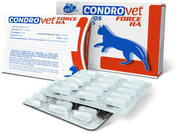 Bioiberica Condrovet Force HA Suplemento para Gatos 45 cápsulas