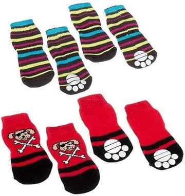 Ferplast Calcetines Antideslizantes Pequeños Multicolor 4 uds