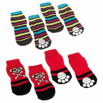 Ferplast Calcetines Antideslizantes Multicolor 4 uds