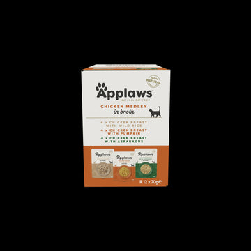 Applaws Cat Sobre Caldo Pollo Multipack 70gx12un