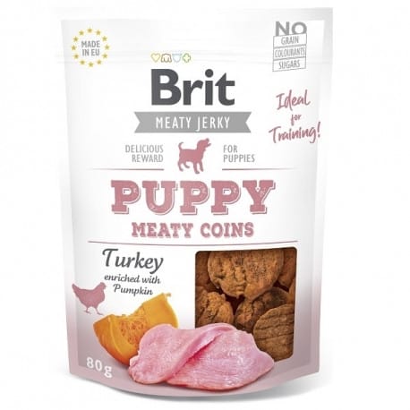 Brit Jerky Snack Pavo Monedas de Carne 80g