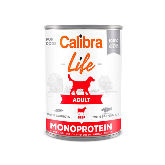 Calibra Dog Life Lata Ternera con Zanahorias Comida enlatada 6 x 400g