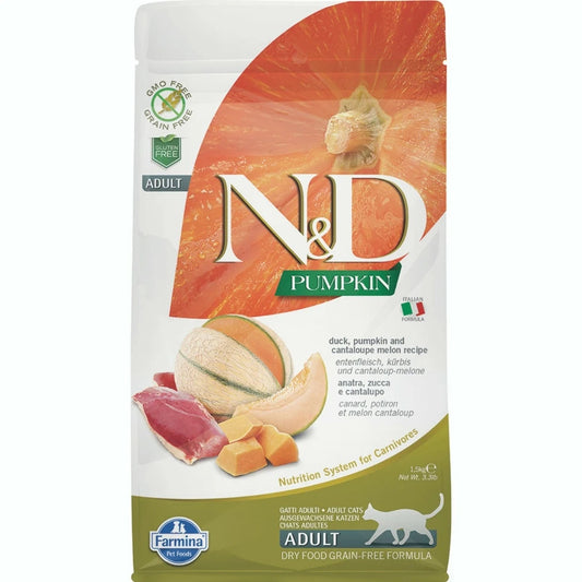 Farmina N&amp;D Pumpkin Duck and Cantaloupe Dry Cat Food 1.5kg