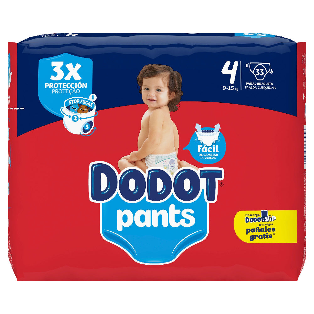 DODOT Pants Talla 4 (9-15 Kg) 33 unidades