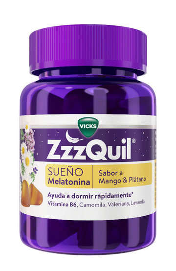 ZzzQuil Sueño Melatonina Sabor Mango & Plátano 30 Gummies