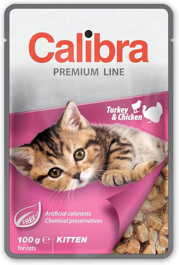Calibra Cat Kitten Pouch Turkey Chicken 24x100g