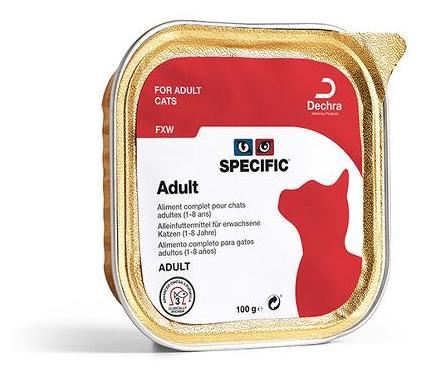 Specific FXW Adult Alimento húmedo Gato Cerdo, Huevo, Pescado 7x100g