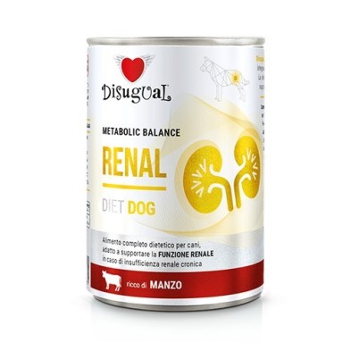 Disugual Diet Dog Renal Ternera Comida para Perros 480g