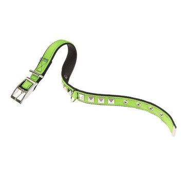 Ferplast Collar Dual Pyramids Nylon Verde y Negro 1 ud