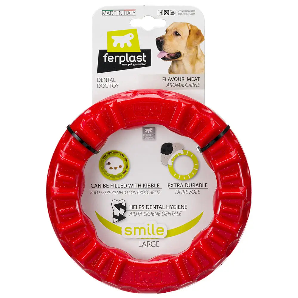 Ferplast Smile Ring L Juguete Interactivo Rojo 320g