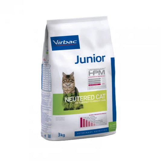 Virbac HPM Feline Junior Neutered Dry Food 3Kg