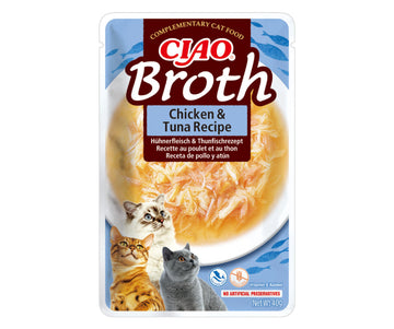Churu Ciao Broth Chicken and Tuna Recipe Wet Cat Food 12x40g