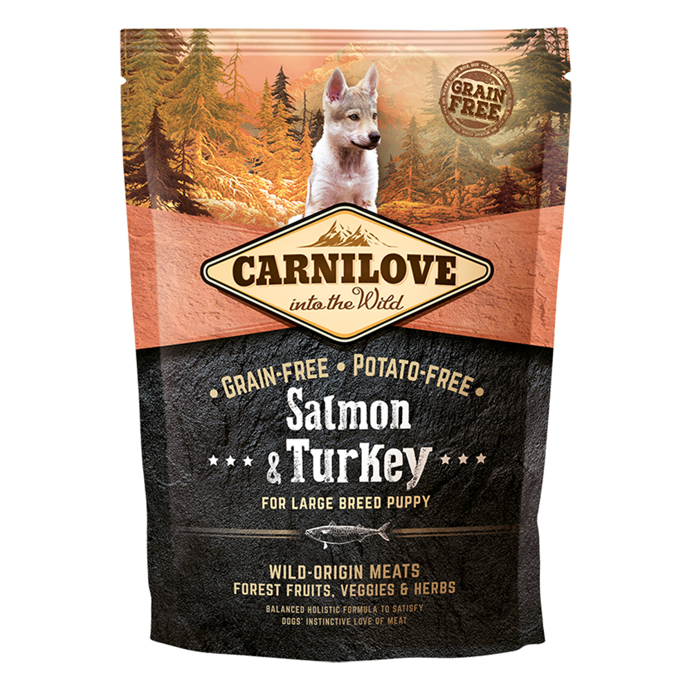 Carnilove Puppy Large Salmón y Pavo Piensos Secos 1,5Kg