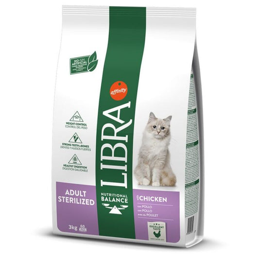 Affinity Libra Feline Adult Sterilized Pollo Pienso 3Kg