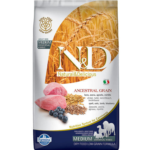 Farmina N&amp;D Ancestral Grain Lamb and Blueberry Dry Food 2.5kg
