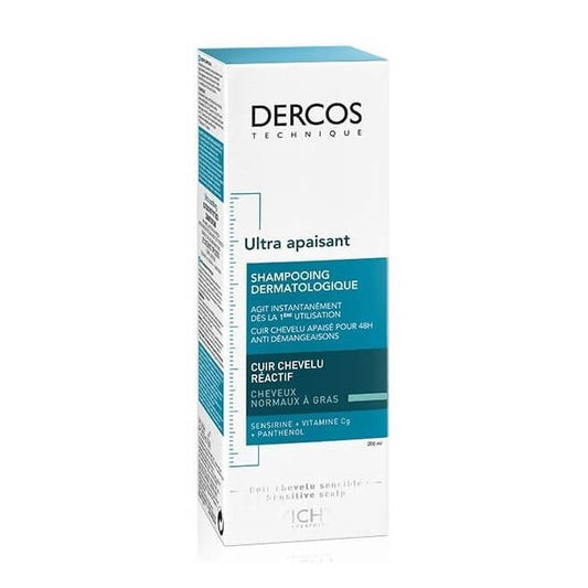VICHY Dercos Champú Ultra Calmante Cabellos Normal-Graso 200ml