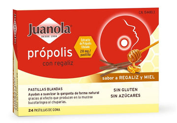 JUANOLA Própolis con Regaliz sabor Regaliz y Miel 24 Pastillas Blandas