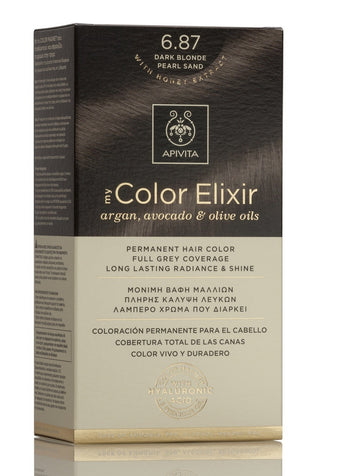 APIVITA Tinte 6.87 Rubio Oscuro Arena Perlado My Color Elixir