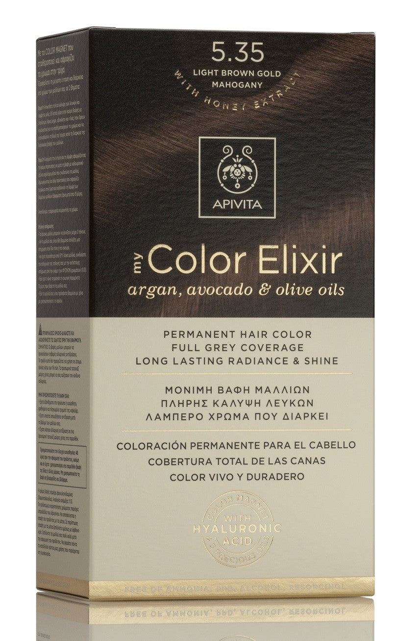 APIVITA Tinte 5.35 Castaño Claro Dorado Caoba My Color Elixir