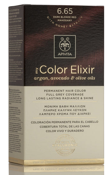 APIVITA Tinte 6.65 Rubio Oscuro Caoba My Color Elixir