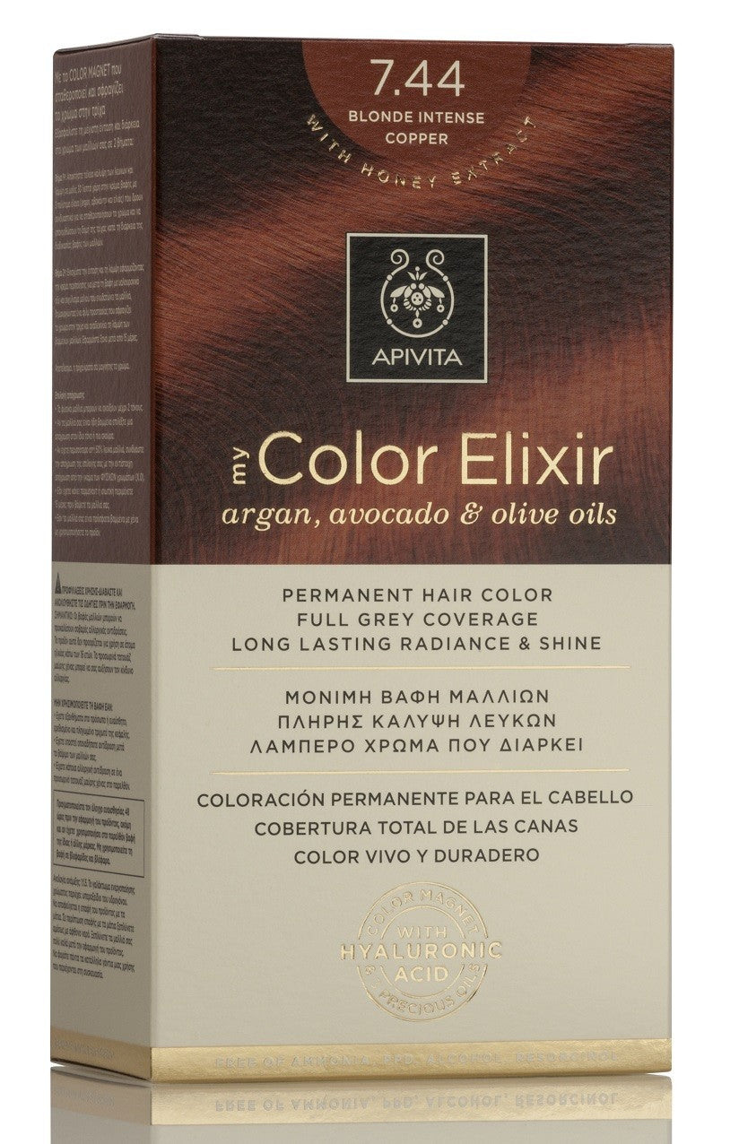 APIVITA Tinte 7.44 Rubio Cobrizo Intenso My Color Elixir