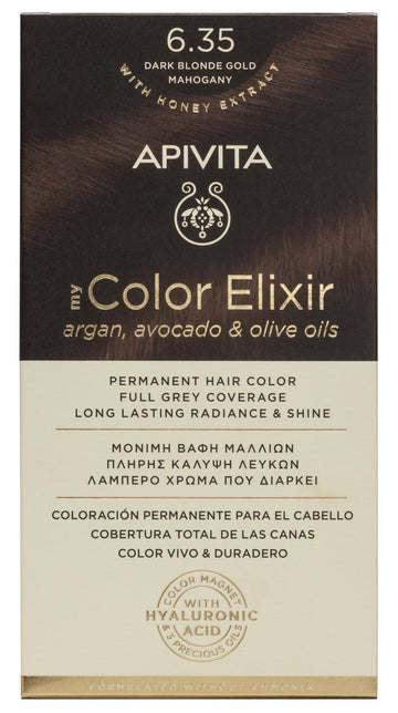 APIVITA Tinte 6.35 Rubio Oscuro Dorado Caoba My Color Elixir