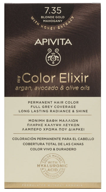 APIVITA Tinte 7.35 Rubio Dorado Caoba My Color Elixir