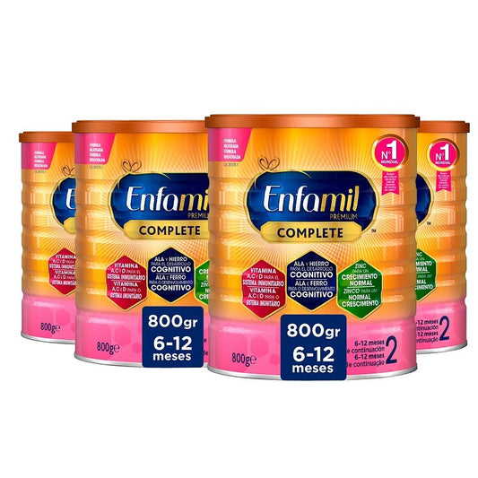 Enfamil 2 Pack 4x800gr Premium Complete Leche Infantil de Continuación