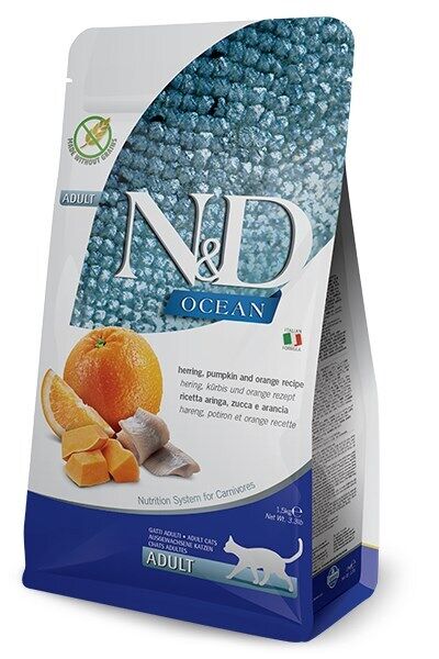 Farmina N&D Ocean Herring Alimento Seco para Gatos Adultos 1,5kg