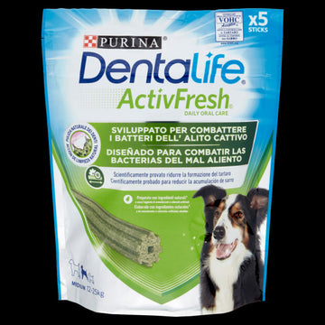 Purina Dentalife Activfresh Medium Snack Dental para Perros 115g (5 palitos)