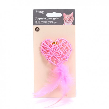 Freedog Corazón Juguete Interactivo para Gatos Rosa 100g