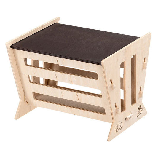 Ferplast Comedero Heno Madera Natural con Tapa Negra 1 ud