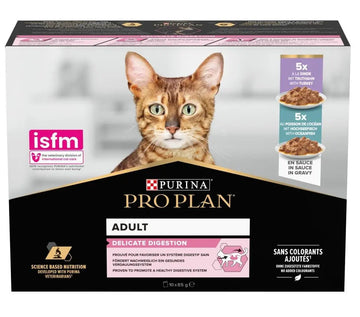 Purina Pro Plan Feline Multi Delicate Fish Turkey Sachets 10 sachets 850g
