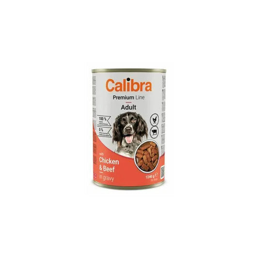 Calibra Dog6 Premium Pollo y Vacuno Húmeda 12 latas