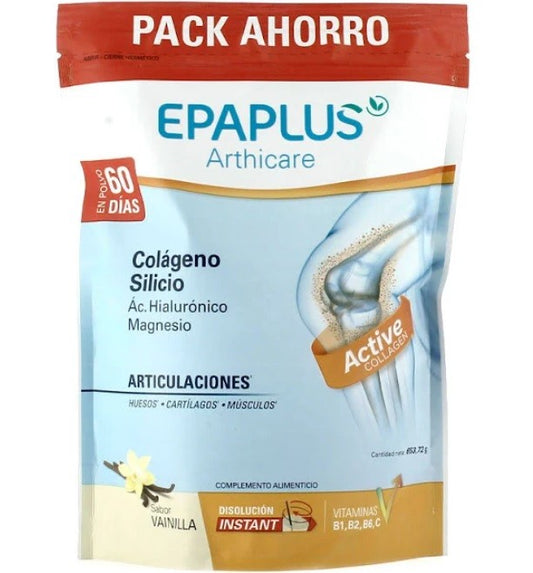 EPAPLUS Arthicare Colágeno + Silicio + Hialurónico + Magnesio Polvo Vainilla 668gr (60Días)