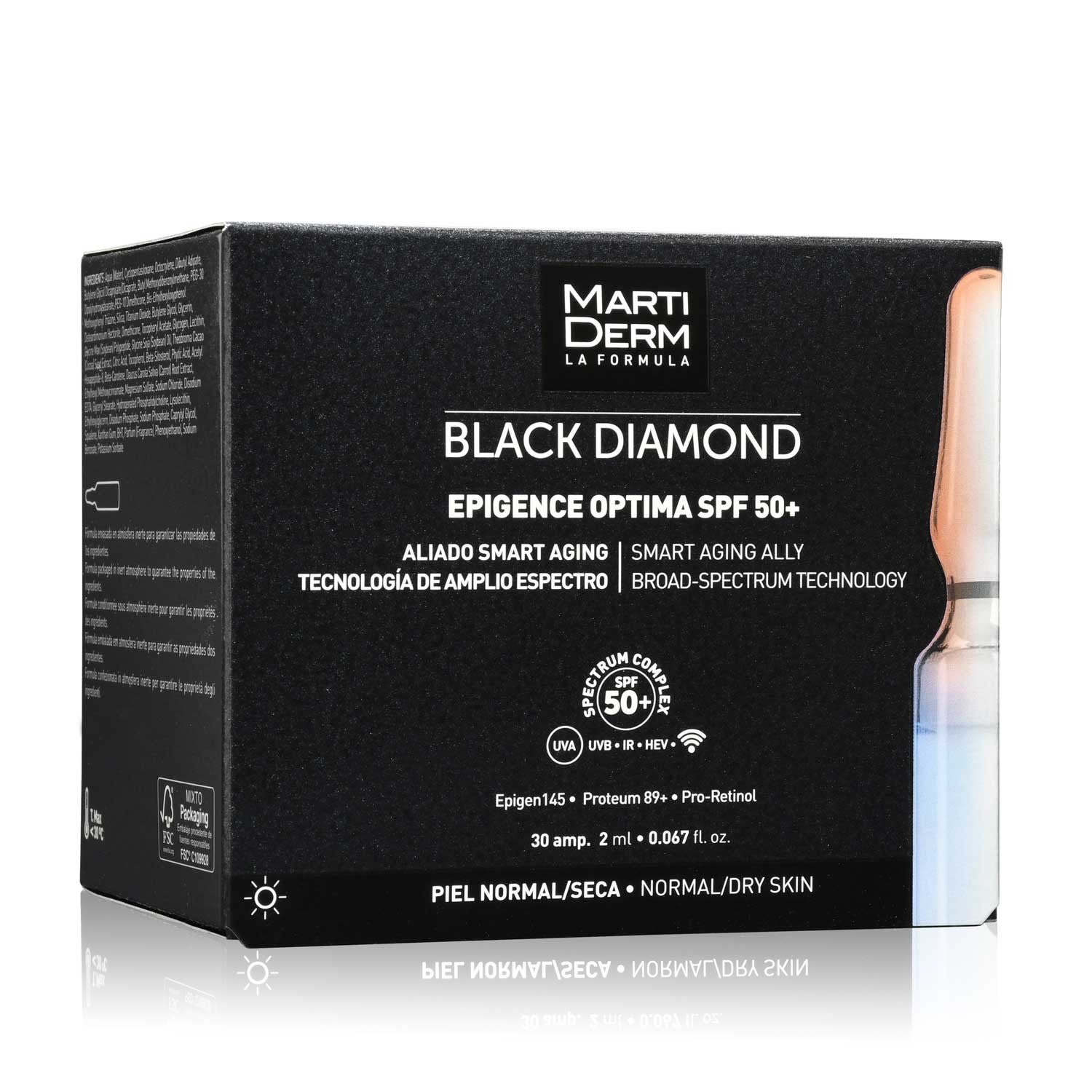 MARTIDERM Black Diamond Epigence Optima SPF 50 Ampoules x30 Ampoules