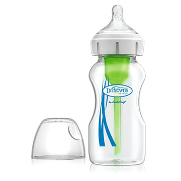 DR. BROWN'S Biberón Options+ Anti-Colic de Cristal Boca Ancha 270ml