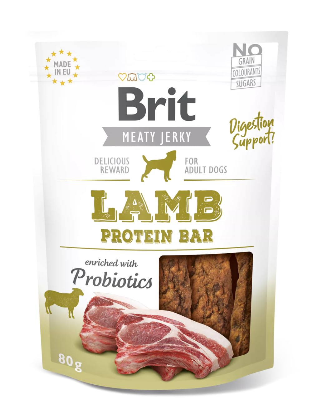 Brit Jerky Snackprotein Bar Cordero Snack 80g