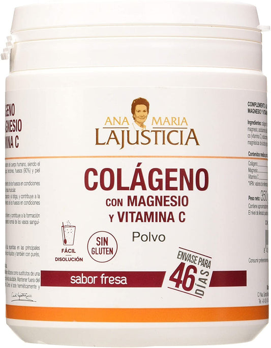 ANA MARÍA LAJUSTICIA Colágeno + Magnesio + Vit. C Sabor Fresa 350g