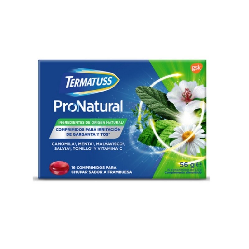 TERMATUSS ProNatural Irritación Garganta y Tos 16 Comprimidos para Chupar