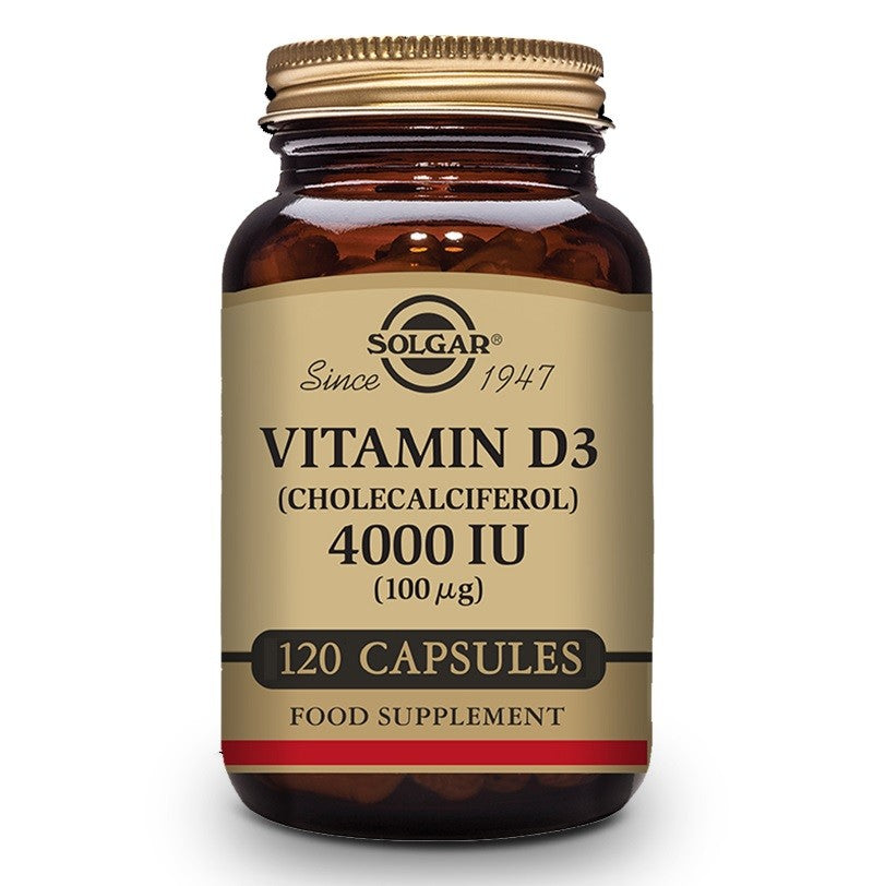 SOLGAR Vitamina D3 4000iu 120 Cápsulas Vegetales