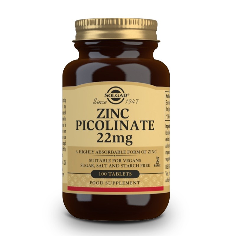 SOLGAR Zinc Picolinato 22mg 100 comprimidos