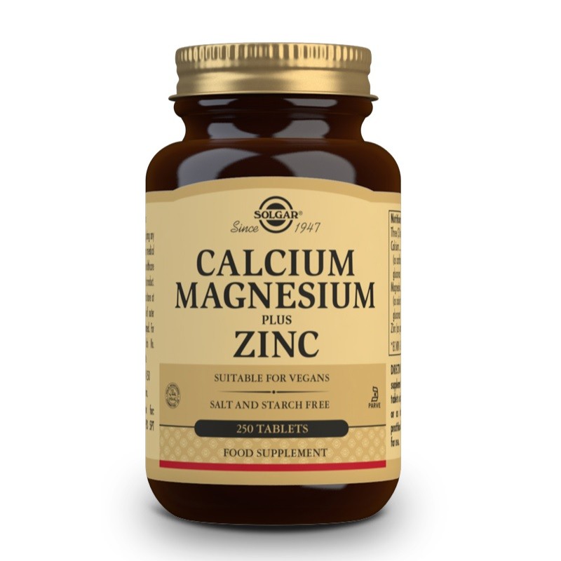 SOLGAR Calcio y Magnesio con Zinc 250 comprimidos